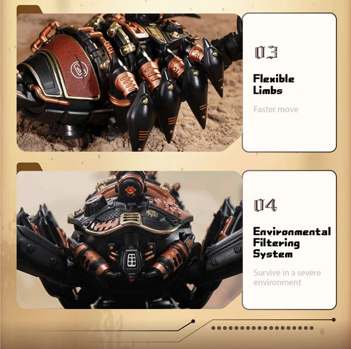 3D Metal Model Set Jigsaw Puzzle, Steampunk Electric Mechanical Toy, Assemble DIY Gift (Emperor Scorpion)