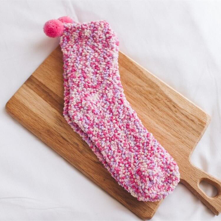 🌲 Early Christmas Sale 40% OFF🎁Cute Cake Winter Fuzzy Slipper Socks