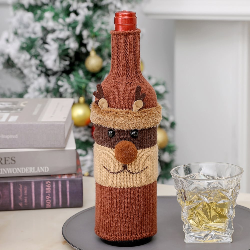 🎄Early Christmas Sale 49% OFF🎁Christmas Decorative Santa Wine Bottle Cover