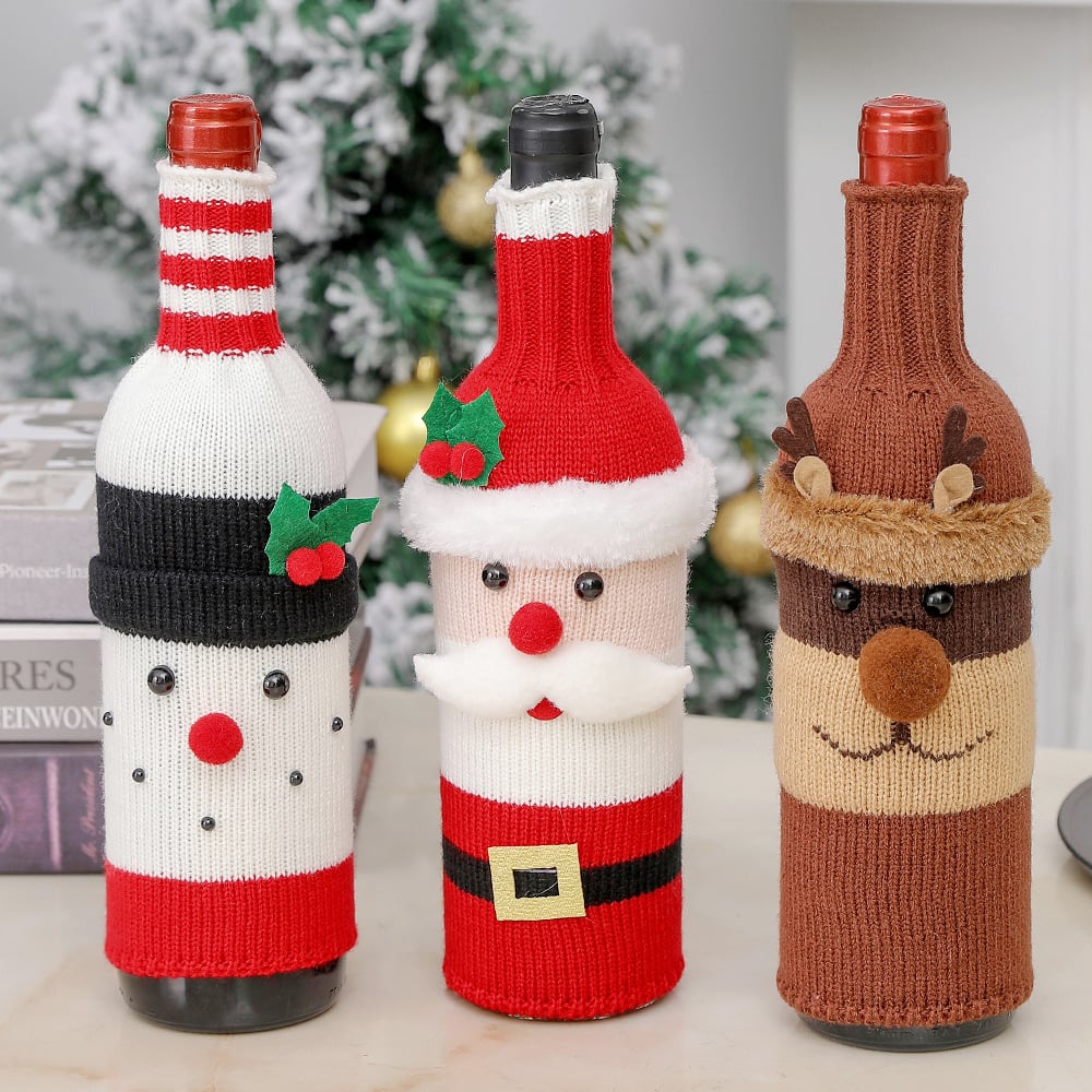 🎄Early Christmas Sale 49% OFF🎁Christmas Decorative Santa Wine Bottle Cover