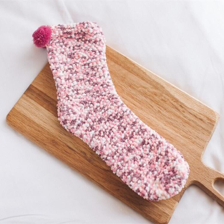 🌲 Early Christmas Sale 40% OFF🎁Cute Cake Winter Fuzzy Slipper Socks