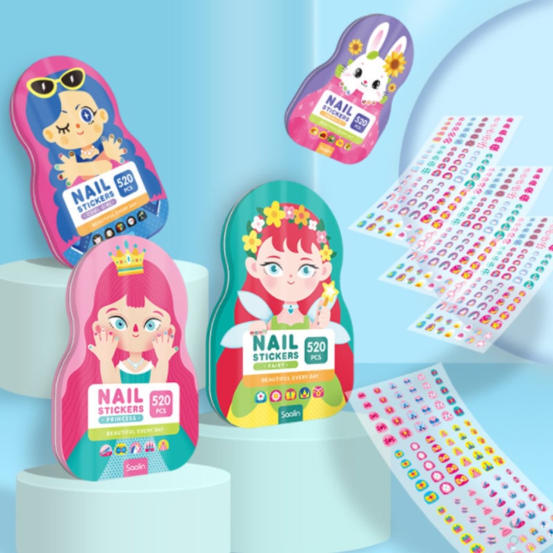 🌲Early Christmas Sale 40% OFF💗Kids Nail Stickers(520pcs )