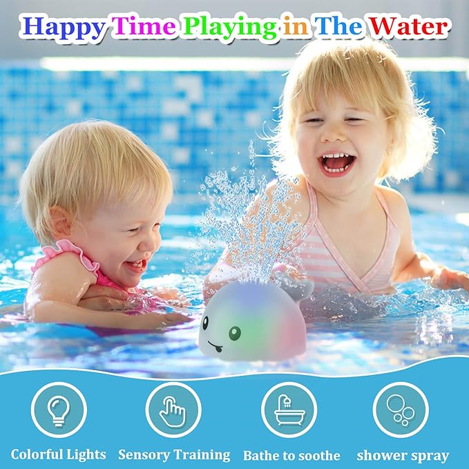 💥Parenting Recommendations 💝Baby bathroom bath sensor whale spray toy